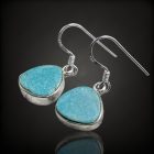 Türkiz ezüst fülbevaló