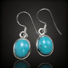 Türkiz ezüst fülbevaló