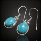 Türkiz ezüst fülbevaló