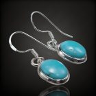 Türkiz ezüst fülbevaló