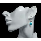 Türkiz ezüst fülbevaló