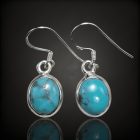 Türkiz ezüst fülbevaló