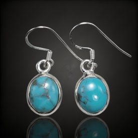 Türkiz ezüst fülbevaló