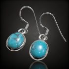 Türkiz ezüst fülbevaló