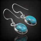 Türkiz ezüst fülbevaló