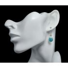Türkiz ezüst fülbevaló