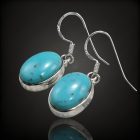 Türkiz ezüst fülbevaló