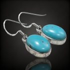 Türkiz ezüst fülbevaló