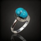 Türkiz ezüst gyűrű