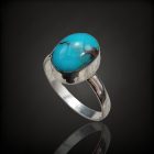 Türkiz ezüst gyűrű