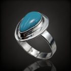 Türkiz ezüst gyűrű