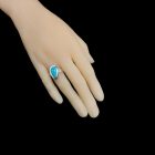Türkiz ezüst gyűrű
