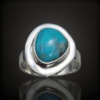 Türkiz ezüst gyűrű