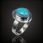 Türkiz ezüst gyűrű