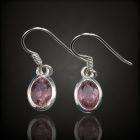 Turmalin ezüst fülbevaló