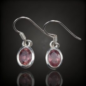 Turmalin ezüst fülbevaló