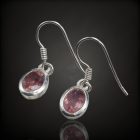 Turmalin ezüst fülbevaló