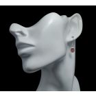 Turmalin ezüst fülbevaló