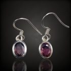 Turmalin ezüst fülbevaló