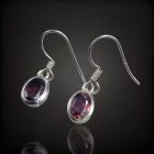 Turmalin ezüst fülbevaló