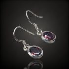 Turmalin ezüst fülbevaló