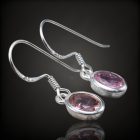 Turmalin ezüst fülbevaló