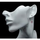 Turmalin ezüst fülbevaló