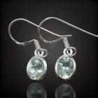 turmalin ezüst fülbevaló