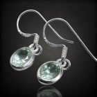 turmalin ezüst fülbevaló