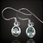 Turmalin ezüst fülbevaló