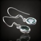 Turmalin ezüst fülbevaló