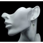 Turmalin ezüst fülbevaló