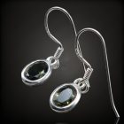 Turmalin ezüst fülbevaló