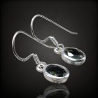 Turmalin ezüst fülbevaló