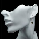 Turmalin ezüst fülbevaló