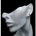 Turmalin ezüst fülbevaló