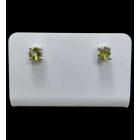 Turmalin ezüst fülbevaló