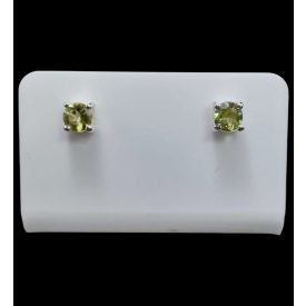 Turmalin ezüst fülbevaló