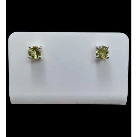 Turmalin ezüst fülbevaló