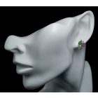 Turmalin ezüst fülbevaló