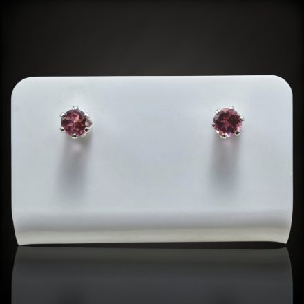 Turmalin ezüst fülbevaló