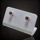 Turmalin ezüst fülbevaló