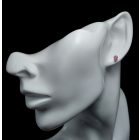 Turmalin ezüst fülbevaló