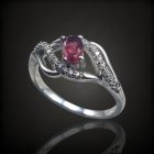 Turmalin ezüst gyűrű