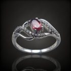 Turmalin ezüst gyűrű