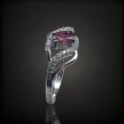 Turmalin ezüst gyűrű