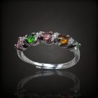 Turmalin ezüst gyűrű