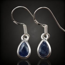 Zafír ezüst fülbevaló