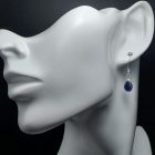 Zafír ezüst fülbevaló