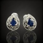 Zafír ezüst fülbevaló